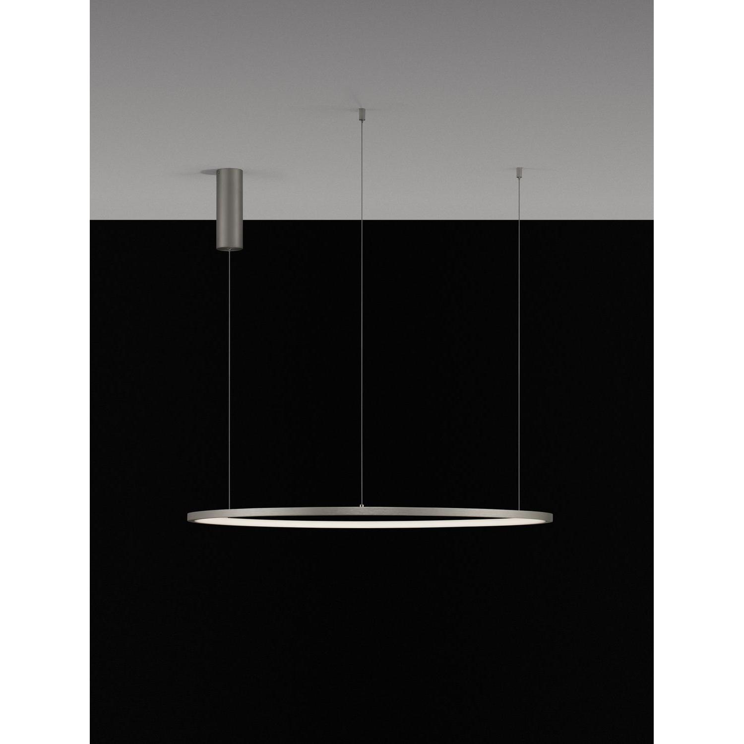 Thumbnail - Nova Luce, Pendelleuchte, TARQUIN LED Pendelleuchte Silber 46W Warmweiss 200x80cm dimmbar 9345607