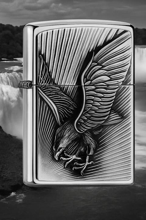 Actual product image Zippo Eagle emblem
