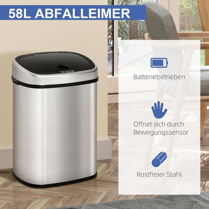 Produktbild Homcom Abfalleimer mit Infrarotsensor (58 l)