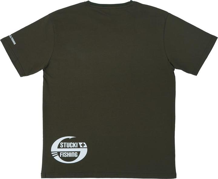 Actual product image Stucki Fishing Because Fanatics T-Shirt Olive (XL)