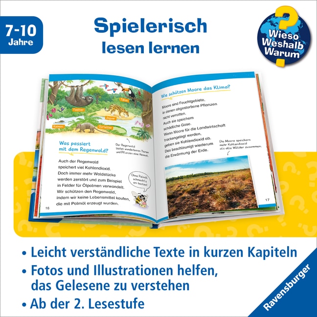 Immagine prodotto Ravensburger Wieso? Weshalb? Warum? Erstleser, Band 13: Umweltschutz (Tedesco, Carola di Caldaia, Svetlana Kilian, 2024)
