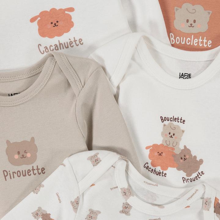 Actual product image La Redoute Collections 5-Pack Bodysuits with Long Sleeves (54 C)