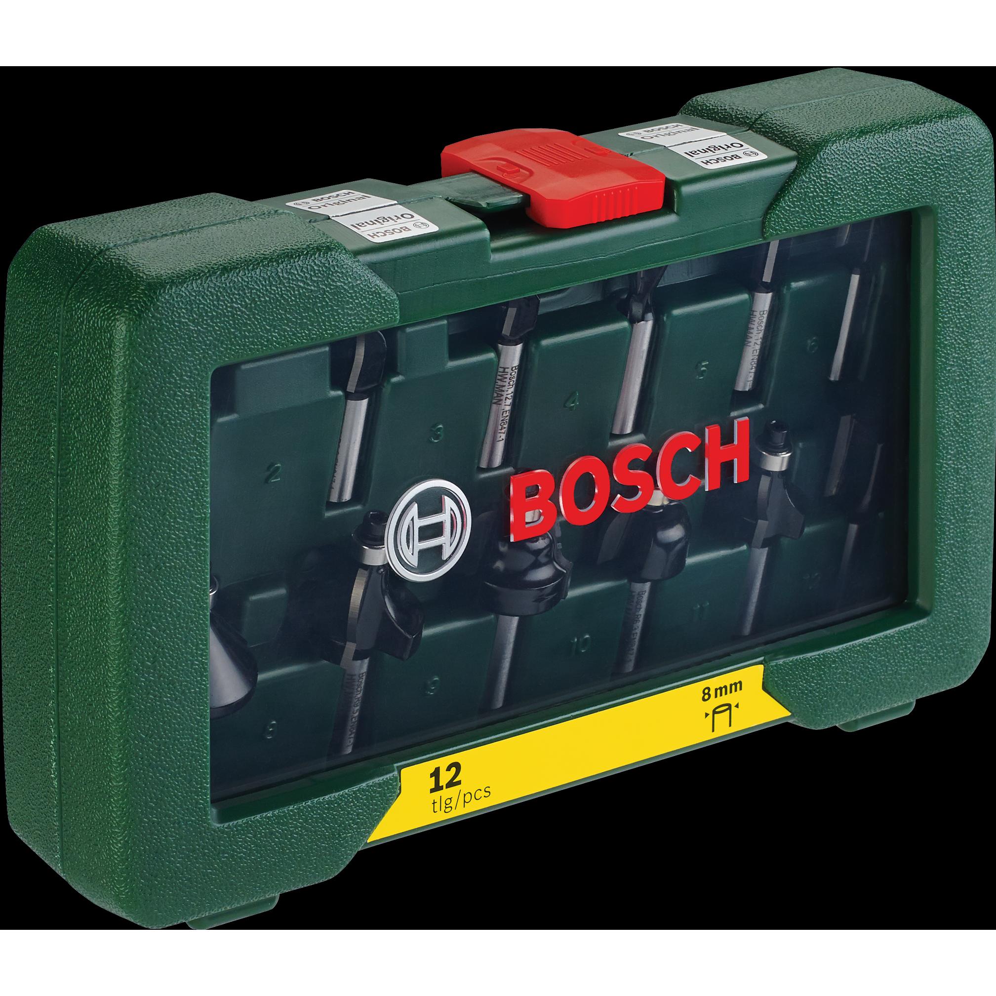 Thumbnail - Bosch Zubehör, Fräser, HM-Fräser-Set mit 8 mm Schaft, 12-teilig