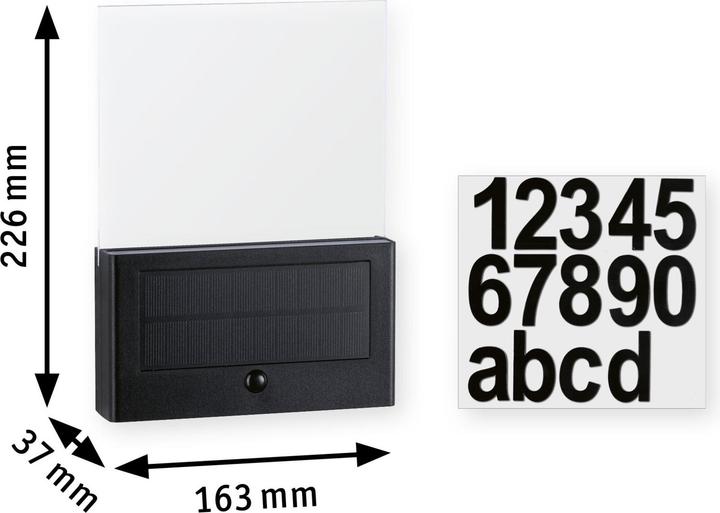 Image du produit Paulmann Numéros de maison solaires (18 lm, IP44)