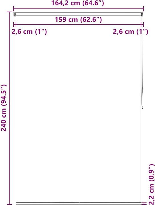 Produktbild vidaXL Duschrollo (240 x 160 cm)