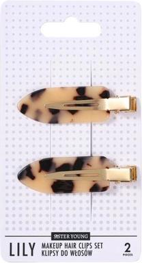 Galeria Hobby Sister Young Lily Makeup Hair Clips Set Light Leopard Print 2 Pieces (2 pcs)