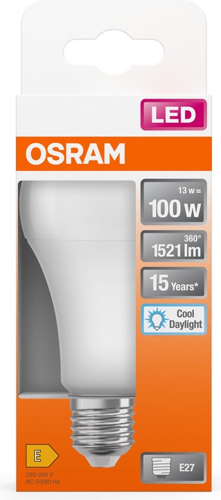 Actual product image Osram Star Classic A (E27, 13 W, 1521 lm, 1 x, F)