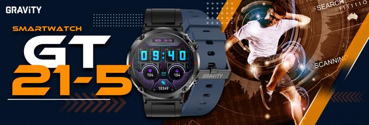 Produktbild Gravity GT21-5 Smartwatch + marineblaues Silikonarmband
