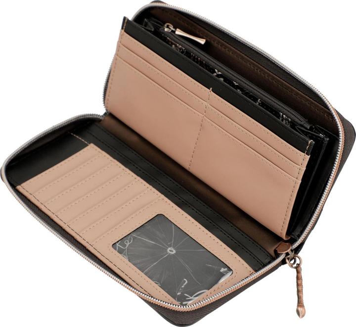 Actual product image Anekke Shoen Black wallet RFID protection 21 cm