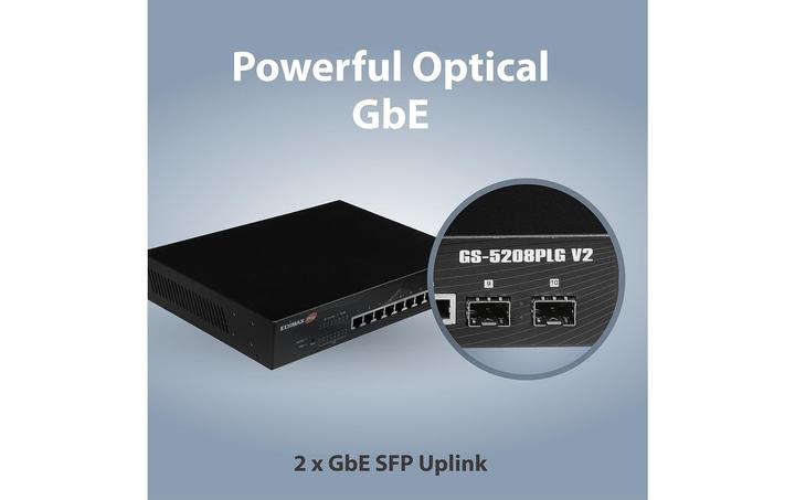 Produktbild edimax Switch Pro 8x GE GS-5208PLG V2 POE (10 Ports)