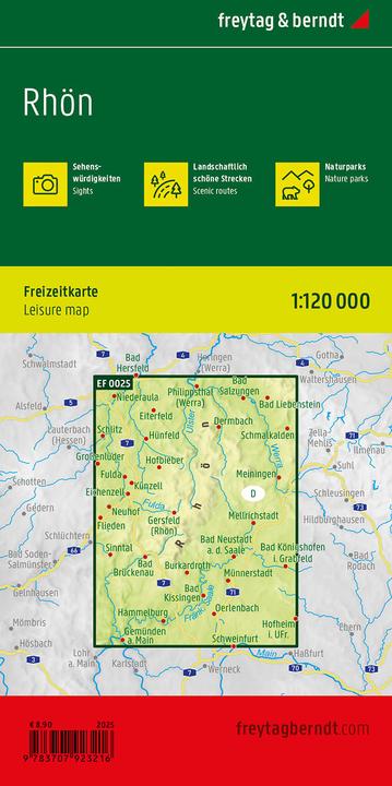 Immagine prodotto Rhön, guida all'avventura 1:120.000, freytag & berndt, EF 0025