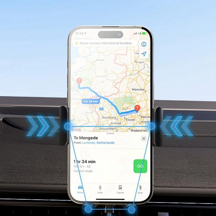 Actual product image Wozinsky WUMID car holder with 15W inductive charger for dashboard - black