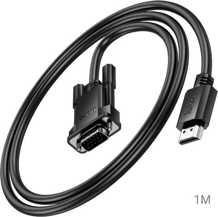 Produktbild Hoco Cable cable HDMI (male) to VGA (male) HD 1080p US12 2 m black (2 m, HDMI, 1.4)