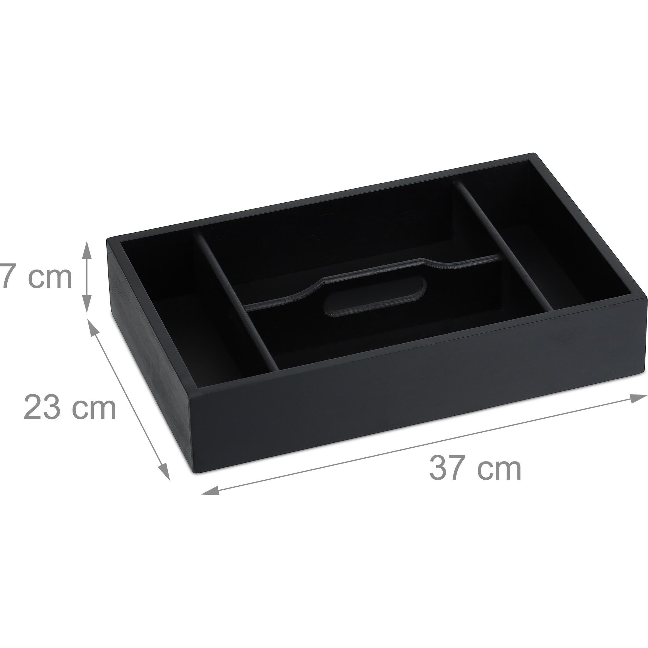 Thumbnail - Relaxdays Besteckkasten, Besteckkasten, Schwarz