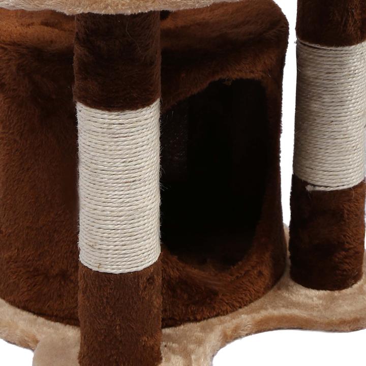 Produktbild Wiltec Kratzbaum 67cm Braun/Beige Katzen Kletterbaum Katzenkratzbaum Katzenbaum (67 cm, Braun+Beige)