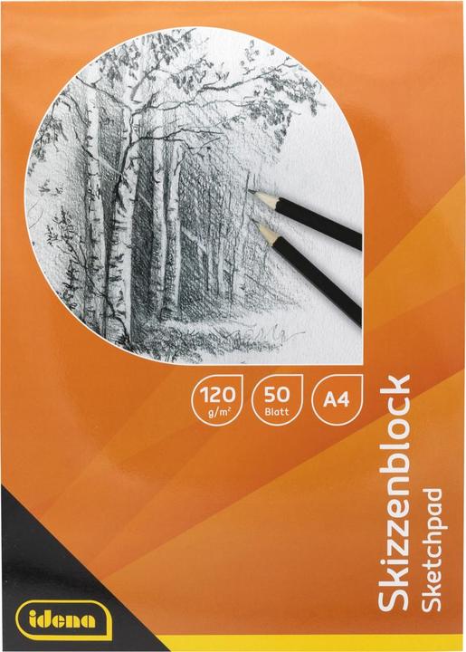 Actual product image Idena Sketchpad 120g/m² DIN A4 50 sheets (A4, Plain)