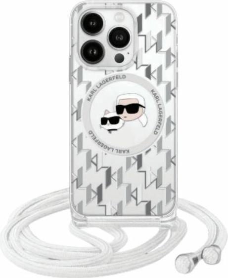 Actual product image Karl Lagerfeld KLHMP16XHCKLCT iPhone 16 Pro Max 6.9" transparent hardcase IML Crossbody Monogra (Apple iPhone 16 Pro Max)