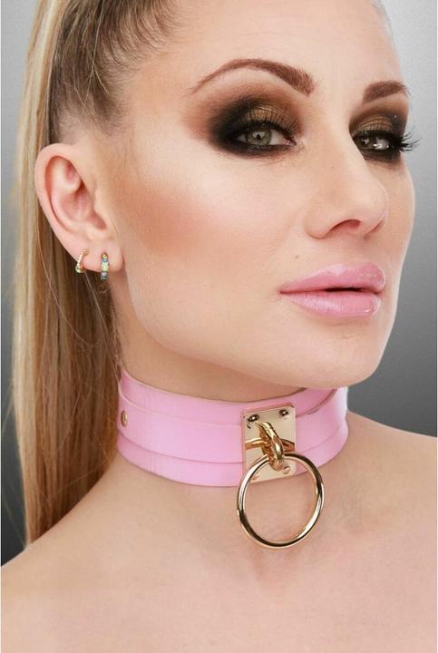 Image du produit Kinky Diva Collier o-ring rose/or