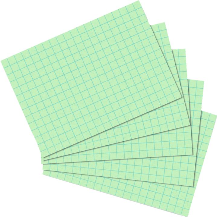 Produktbild Herlitz Karteikarten, DIN A7, kariert, grn (74 x 105 mm, 170 g/m², 100 x)
