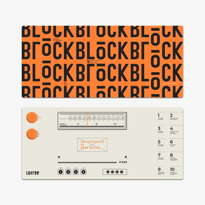 Actual product image Lofree ON913 Desk Mat-Vintage Orange
