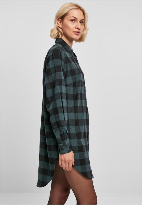 Actual product image Urban Classics Ladies Oversized Check Flannel Shirt Dress (XS)