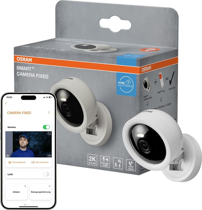 Osram SMART+ WIFI CAMERA FIXED White (2560 x 1440 Pixels)