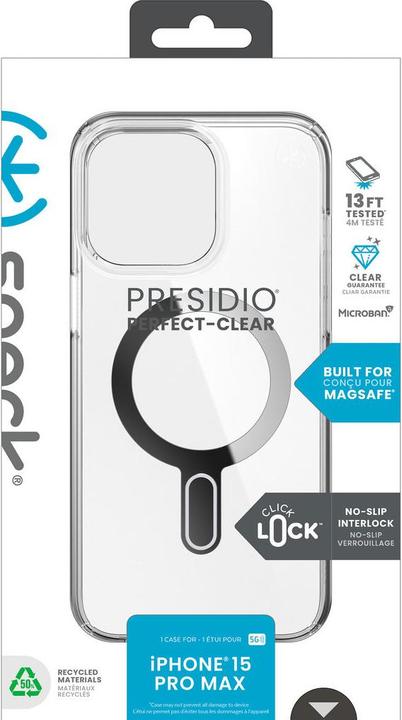 Actual product image speck Presidio Perfect-Clear - back cover for mobile phone (Apple iPhone 15 Pro Max)