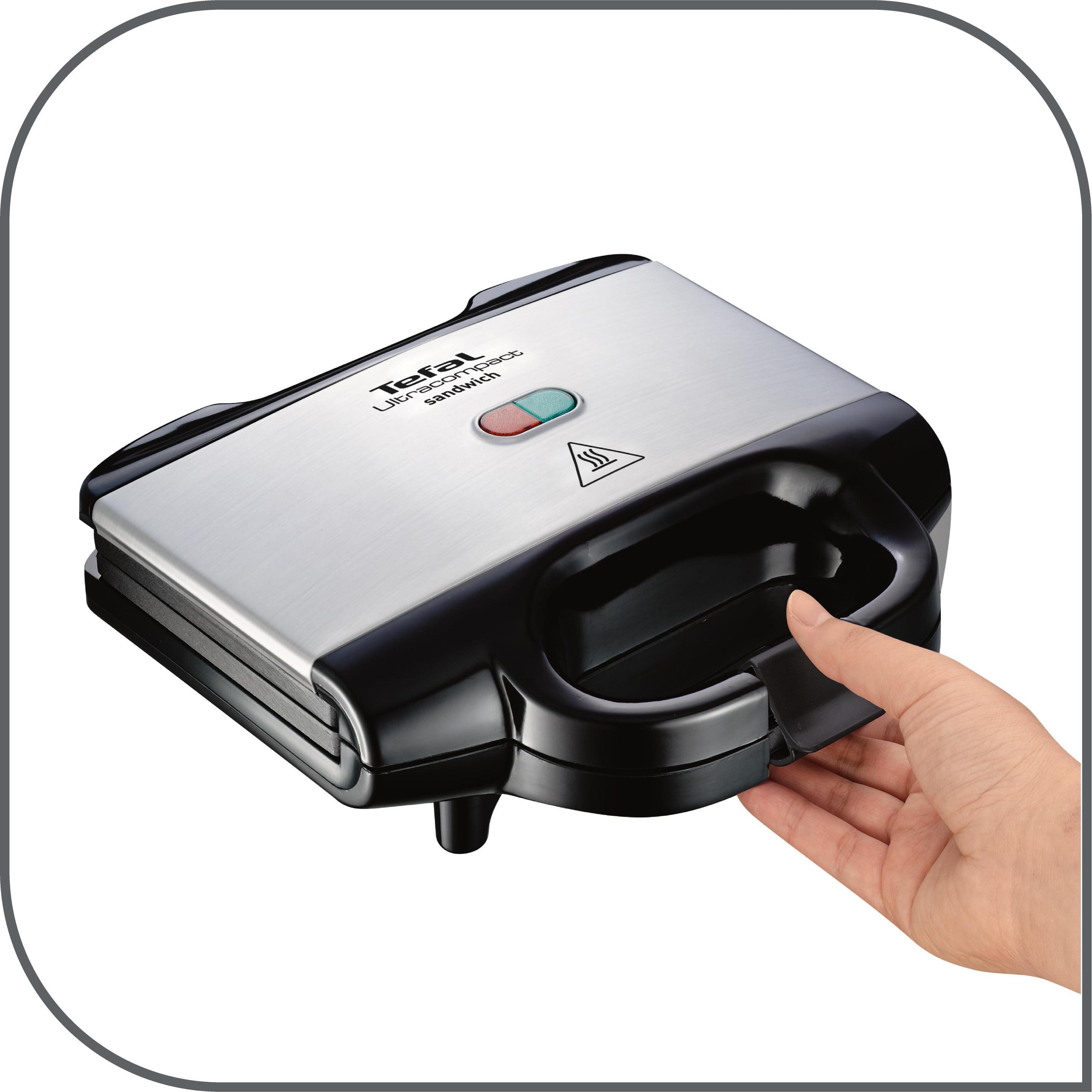 Tefal Ultracompact, Toaster, Schwarz, Silber