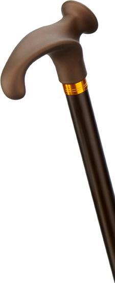 Produktbild Gastrock Gehstock anatomisch mit Softgriff bronze links