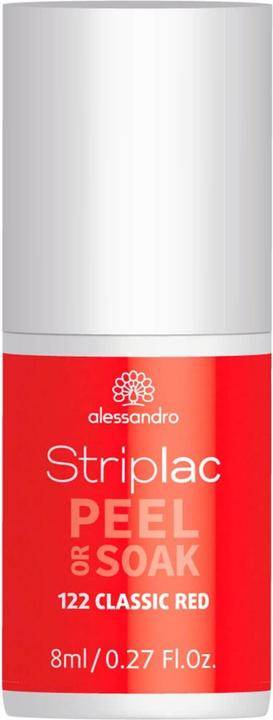Actual product image Alessandro Striplac Peel or Soak Classic Red 8 ml (Orange, Red, Peelable nail polish)