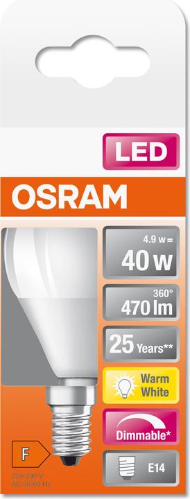 Produktbild Osram Led Superstar Classic P (E14, 4.50 W, 470 lm, 1 x, F)