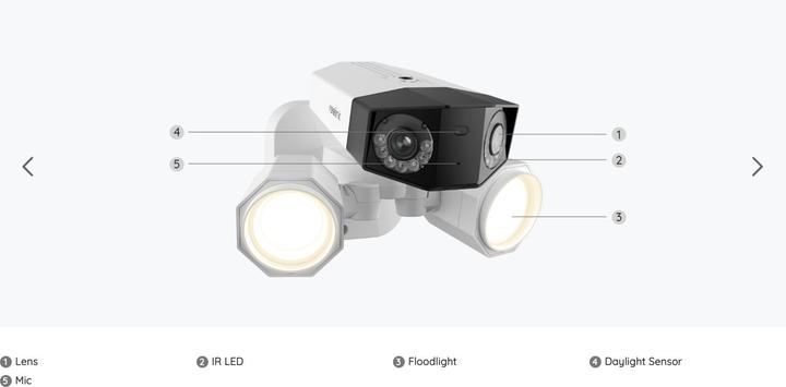 Actual product image Reolink Floodlight F750P 4K camera (4608 x 1728 pixels)