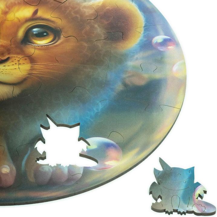 Actual product image Unidragon Bubblezz lion (30 pieces) - wooden puzzle for children (30 pieces)