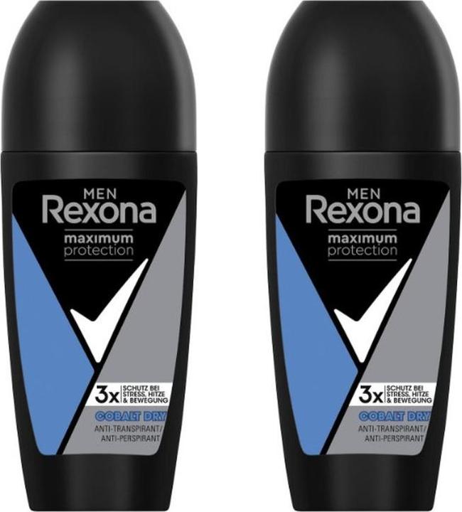 Actual product image Rexona Anti-Perspirant Roll-On Cobalt Dry 2x50ml (Roll-on)