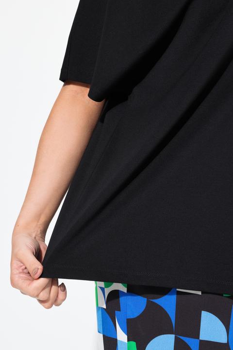 Produktbild Ulla Popken Sweatshirt, Oversized, Hemdkragen, Halbarm (56)