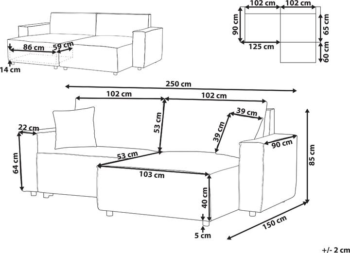 Produktbild Beliani Karila (Ecksofa)