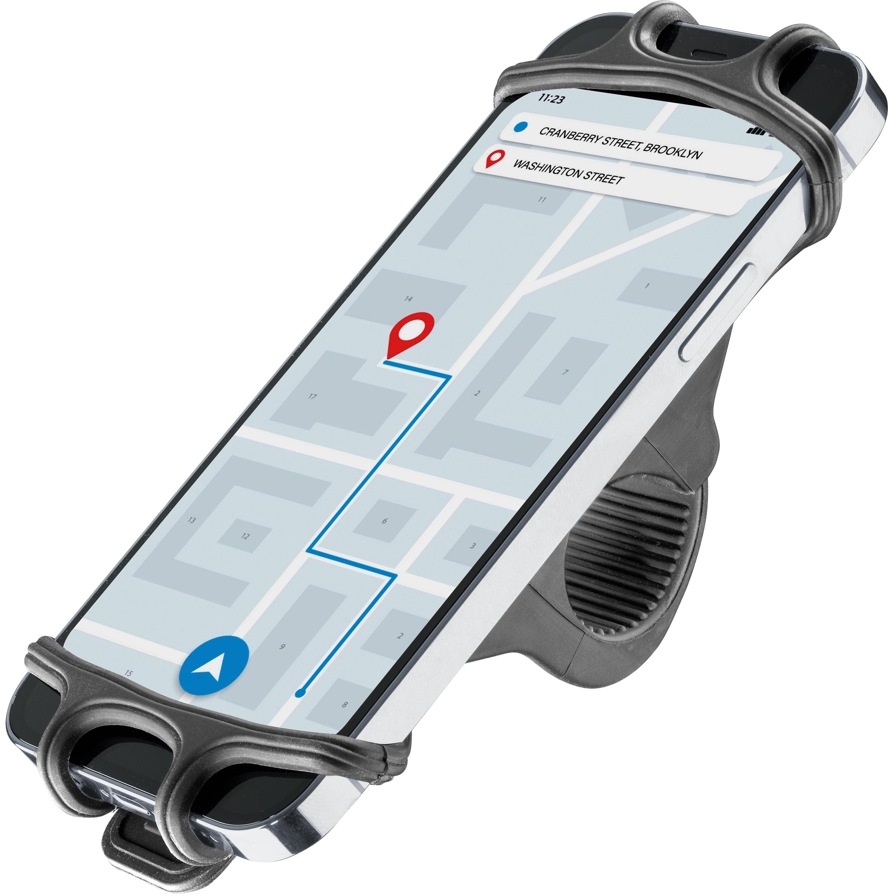Newrban Cellularline Handy Lenkradhalterung Black, Smartphone Halterung, Schwarz