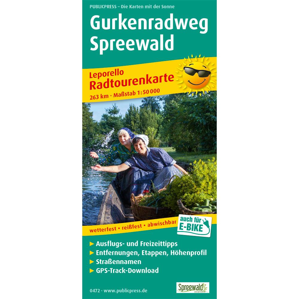 Gurkenradweg Spreewald 472 Bicycle Map G, Landkarte