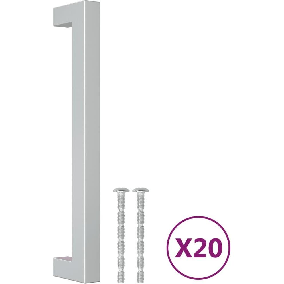 VidaXL, Möbelgriff, Möbelgriffe 20 Stk. Silbern 160 mm Edelstahl,Farbe