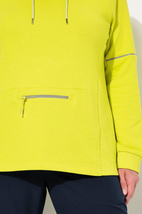 Produktbild Ulla Popken Hoodie, Reflektorpipings, Kapuze, Zipptasche, Langarm (56)