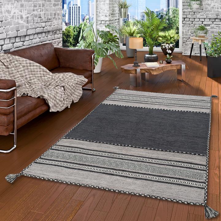 Produktbild Pergamon Natur Teppich Kelim Navarro (90 x 160 cm)