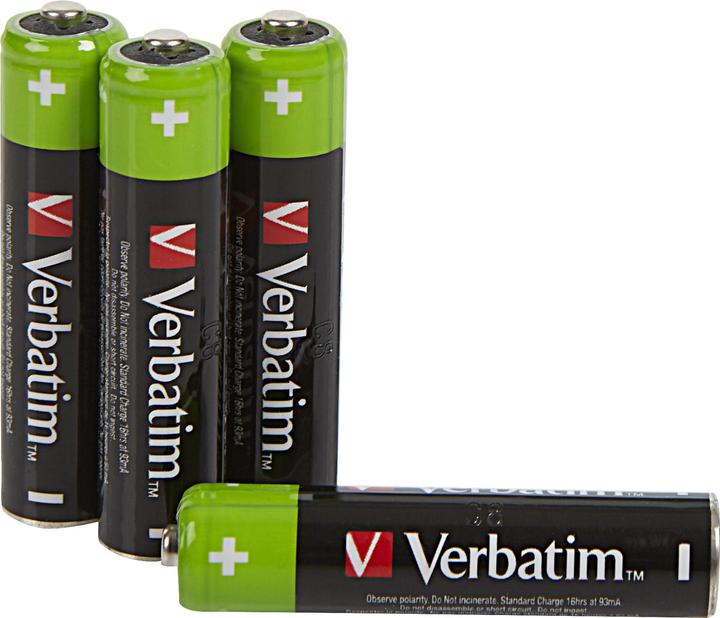 Produktbild Verbatim 49514 - Einwegbatterie - AAA - Nickel-Metallhydrid (NiMH) - 1,2 V - 4 Stück(e) - (4 Stk., AAA, 950 mAh)
