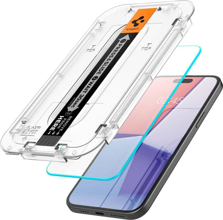 Actual product image Spigen Glas.TR EZ Fit (2 pcs., Apple iPhone 15)