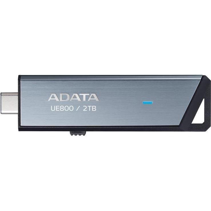 Adata MEMORY DRIVE FLASH USB-C 2TB/SILV AELI-UE800-2T-CSG (2000 GB, USB-C), USB Stick, Silber