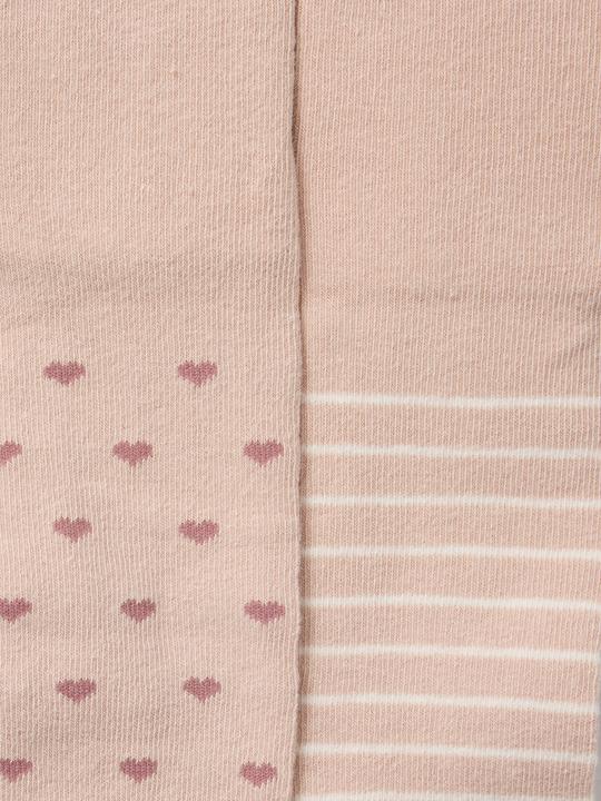 Produktbild Vertbaudet 2er-Pack Baby Mädchen Strumpfhosen mit Herz- und Streifenmuster (2er Pack, 19 - 22)