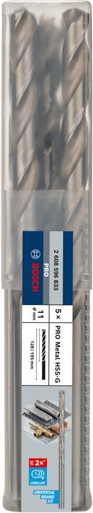 Actual product image Bosch Professional Zubehör PRO Metal HSS-G twist drill, 11 x 128 x 195 mm (11 mm)