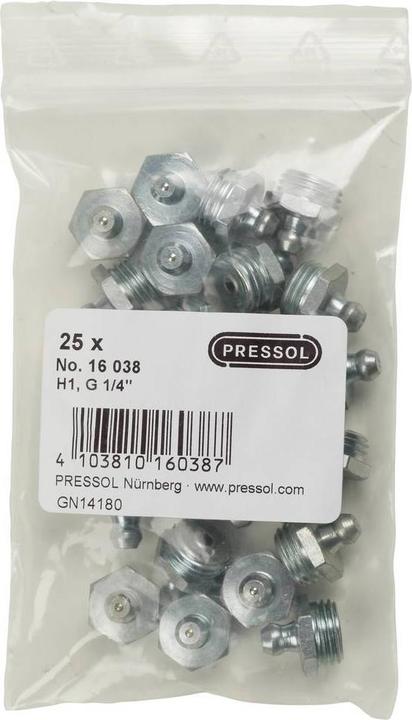 Actual product image Pressol Conical grease nipple H1-straight, G 1/4"-VZ