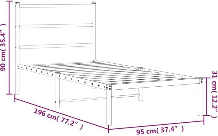 Image du produit vidaXL Bettgestell (90 x 190 cm)