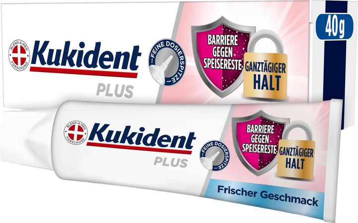 Kukident Plus Barriere gegen Speisereste-Frischer Geschmack 40G Haftcreme