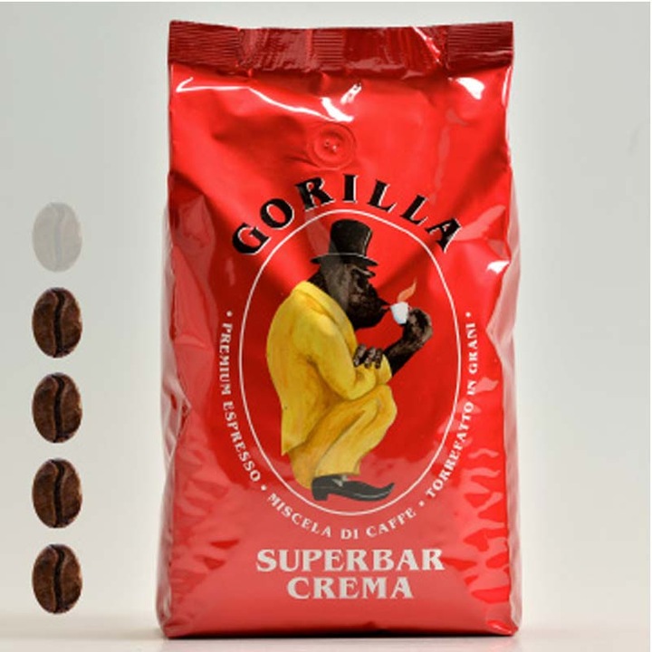 Immagine prodotto Gorilla Kaffee Gorilla Superbar Crema (1000 g, Arrosto scuro)